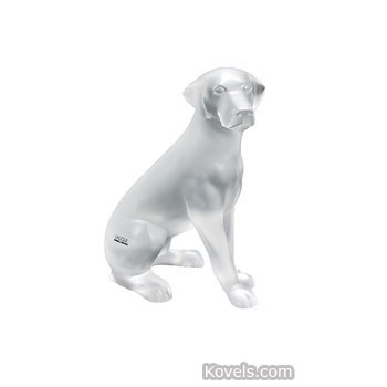 lalique dog figurine